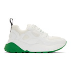 Stella McCartney White and Green Eclypse Sneakers