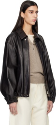 ssstein Black Sheep Leather Zip Short Jacket