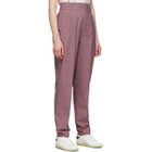 Isabel Marant Etoile Purple and Black Linen Loulia Trousers