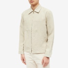 Bram's Fruit Men's Linen Teacloth Overshirt in Gull Grey