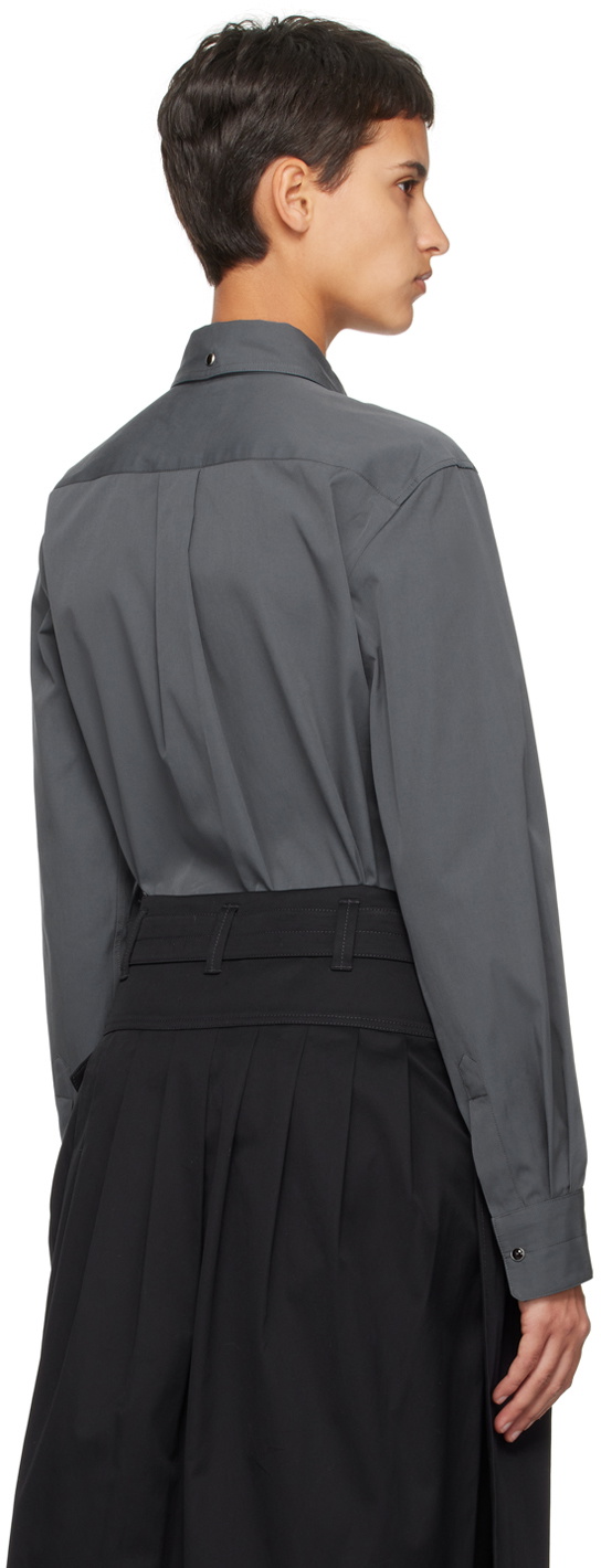 LEMAIRE Gray Pointed Collar Shirt Lemaire