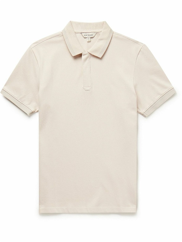 Photo: Club Monaco - Feeder Stretch-Cotton Piqué Polo Shirt - Neutrals