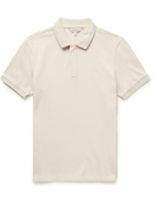 Club Monaco - Feeder Stretch-Cotton Piqué Polo Shirt - Neutrals
