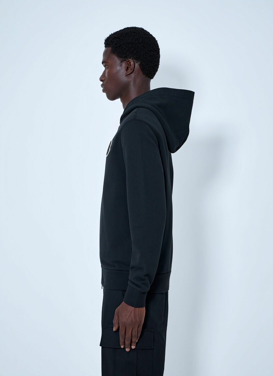 Moncler Zip Hoodie with Logo Patch