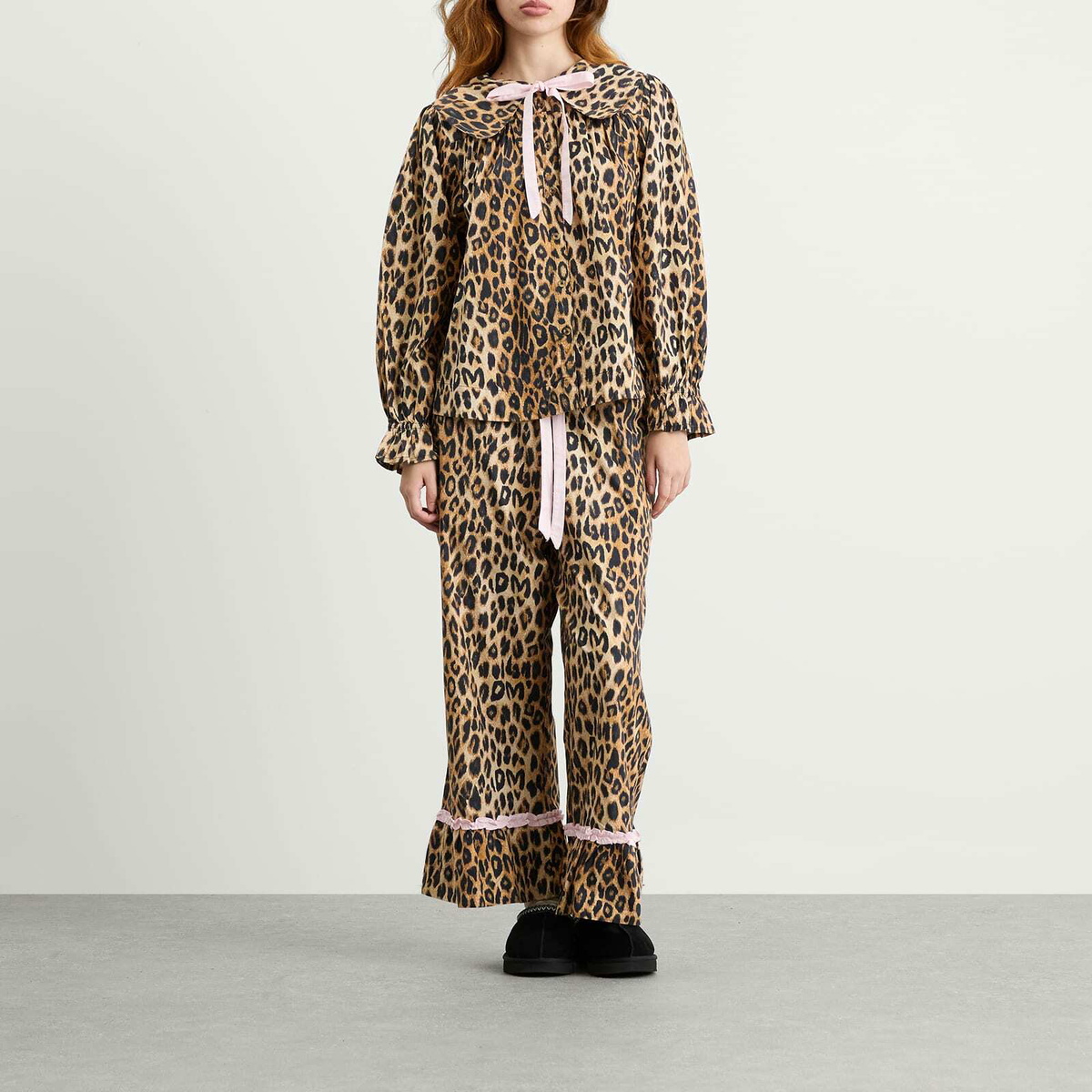 Damson Madder Women's Felice PJ Set in Leopard