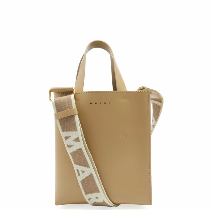 Marni Burgundy & Navy Museo Soft Teddy Tote Bag Marni