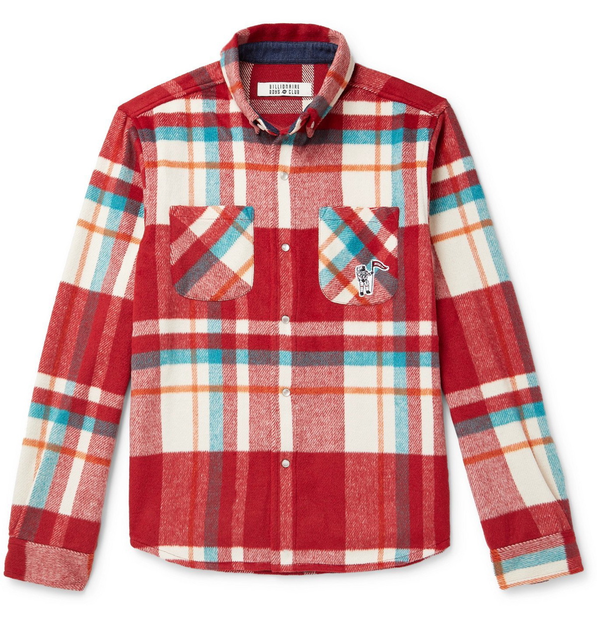 Juscubs Checked Shirt with Buttoned Flap Pockets For Boys (Red, 9-10Y)