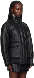Stand Studio Black Jocelyn Faux-Leather Jacket