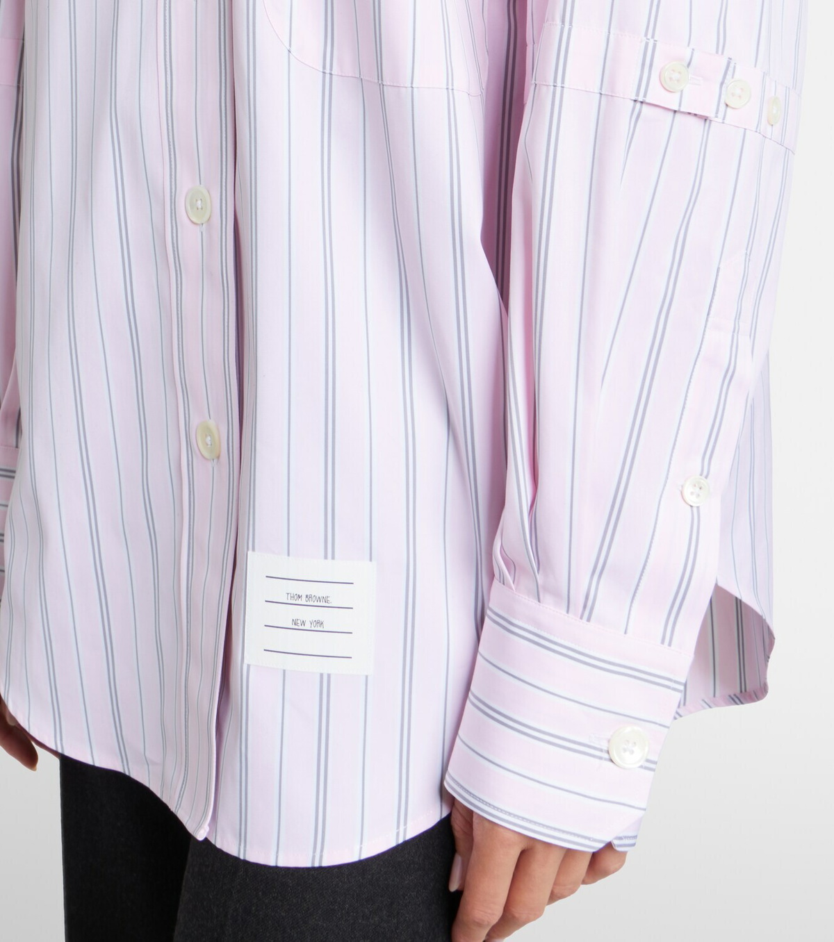 Thom Browne Striped cotton poplin shirt