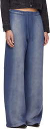 Alexander Wang Navy Allover Hotfix Mid-Rise Sweatpants