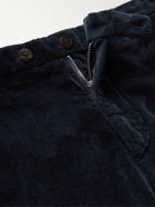 Boglioli - Straight-Leg Cotton-Velvet Suit Trousers - Blue