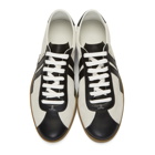 Lanvin Off-White and Black Dual Material JL Sneakers