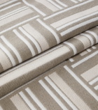 Loro Piana Intarsia striped wool and cashmere throw