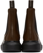 Alexander McQueen Brown Leather Chelsea Boots