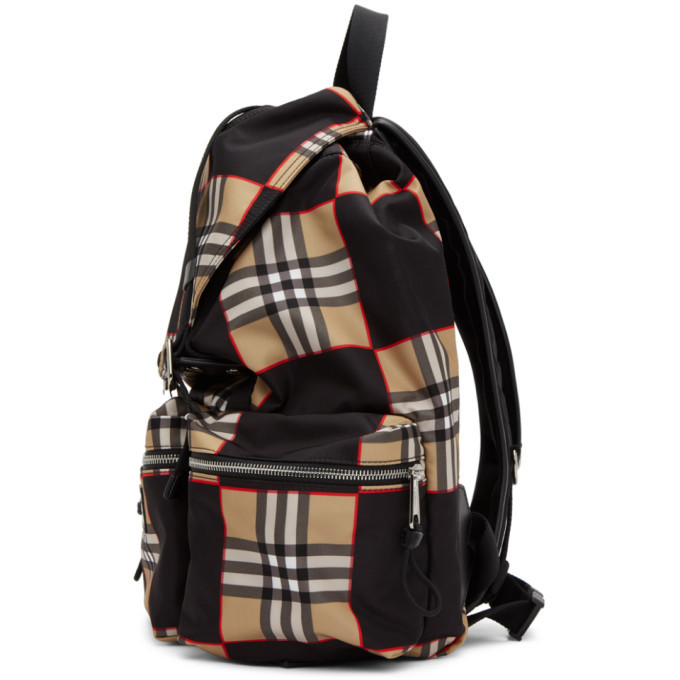 Burberry Black and Beige Archie Backpack Burberry