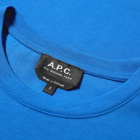 A.P.C. Men's Raymond Logo T-Shirt in Royal Blue