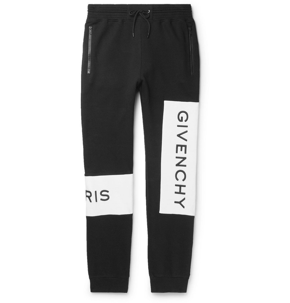 Givenchy - Tapered Logo-Print Loopback Cotton-Jersey Sweatpants - Men ...