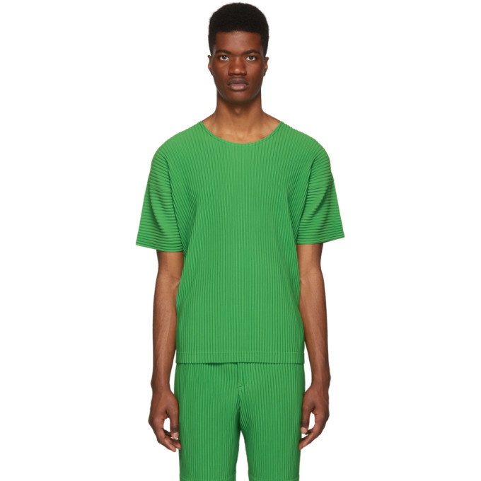 Photo: Homme Plisse Issey Miyake Green Pleated T-Shirt