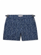 Orlebar Brown - Bulldog Straight-Leg Mid-Length Jacquard Swim Shorts - Blue