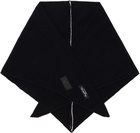 MM6 Maison Margiela Black Wool-Blend Scarf