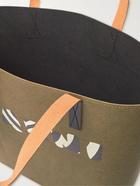 Marni - Tribeca Leather-Trimmed Logo-Print Coated-Paper Tote Bag