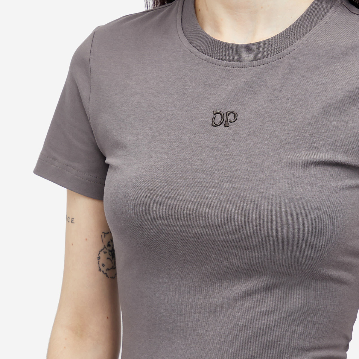 Daily Paper Women's Unit Emb T-Shirt in Rabbit Grey