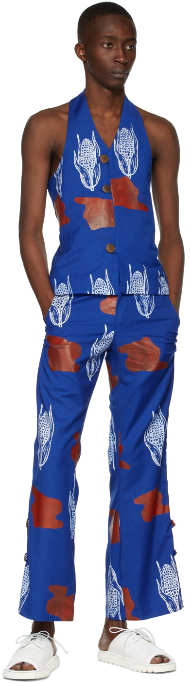 Bloke Blue Silkscreened Vest