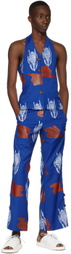 Bloke Blue Silkscreened Vest