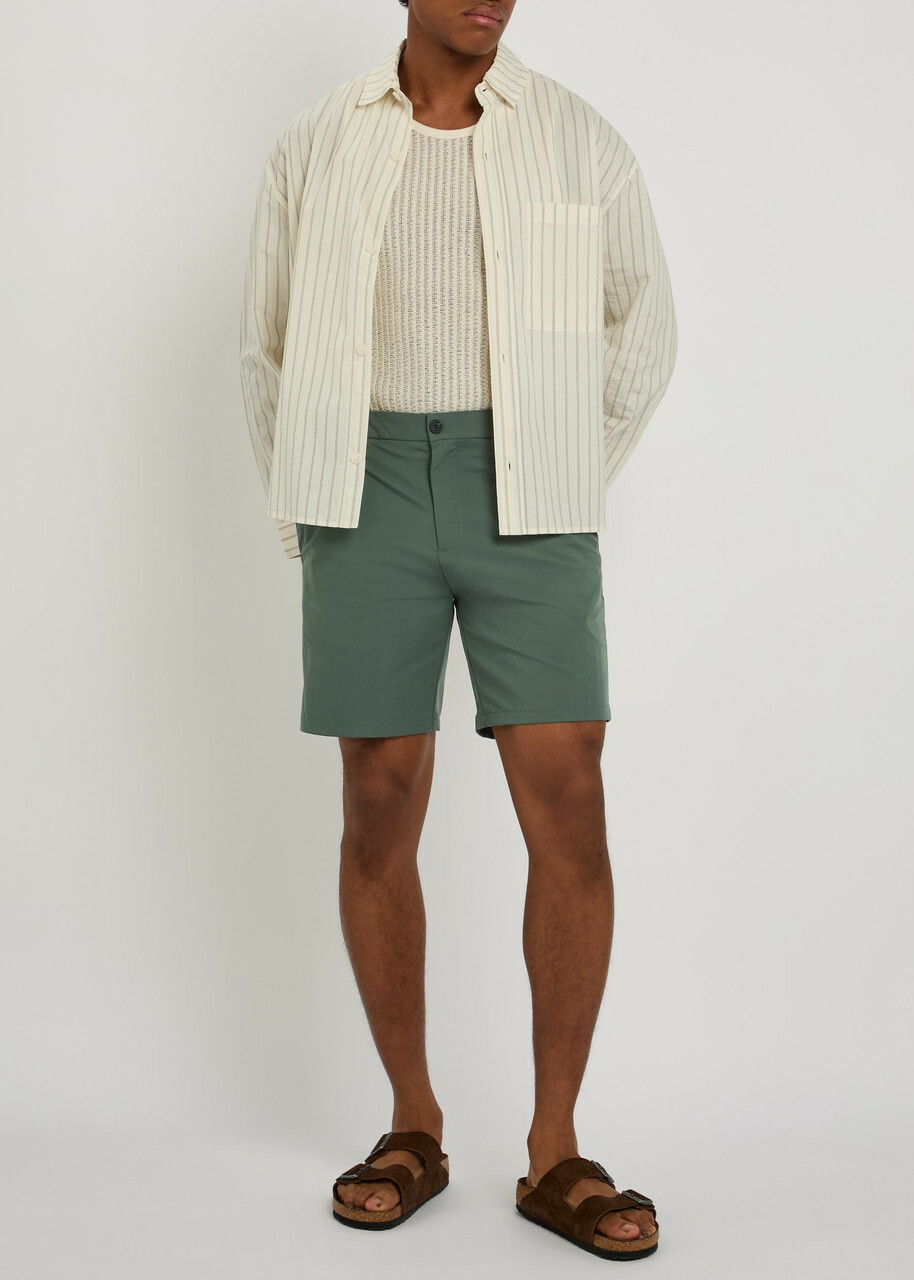 Raith Luiz Hybrid Stretch-jersey Shorts Sage