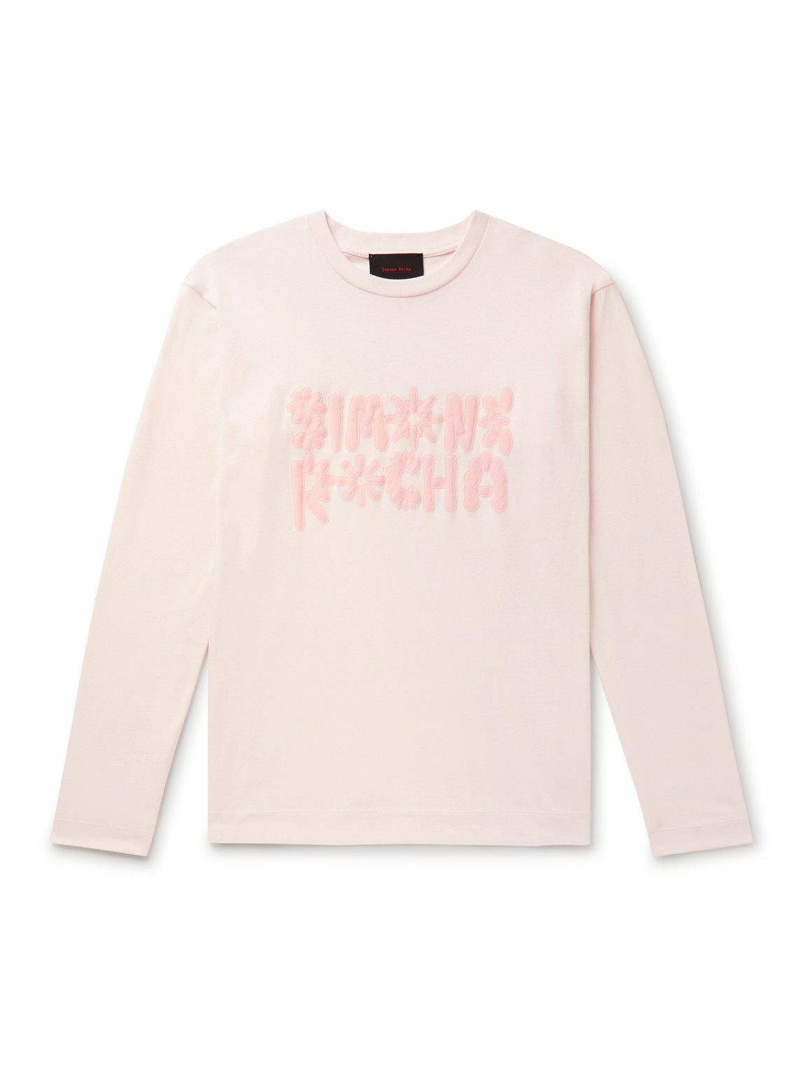 Simone Rocha - Daisy Logo-Print Cotton-Jersey T-Shirt - Pink Simone Rocha