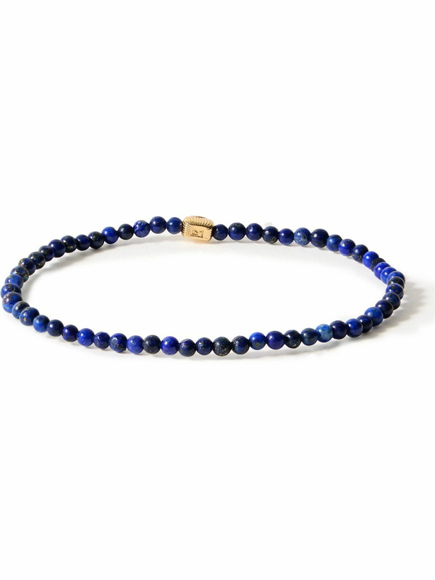 Photo: Luis Morais - Gold Lapis Lazuli Beaded Bracelet
