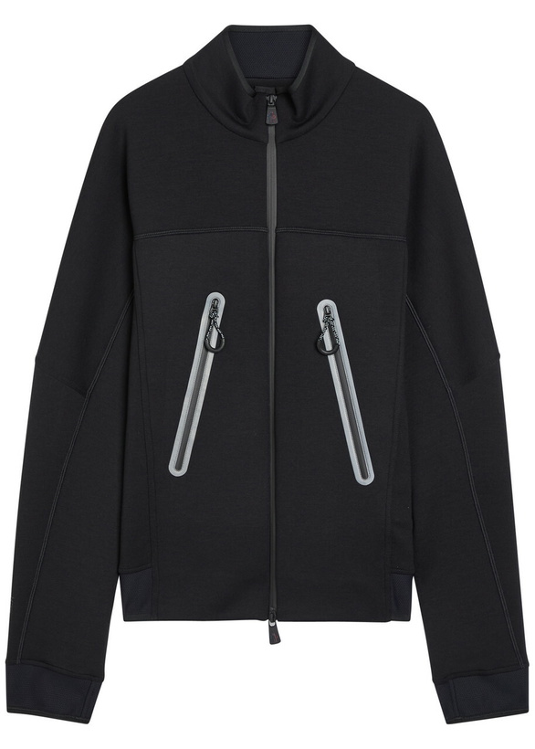 Photo: Moncler Grenoble Logo-appliquéd Stretch-jersey Sweatshirt Black