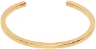 MM6 Maison Margiela Gold Logo Cuff Bracelet