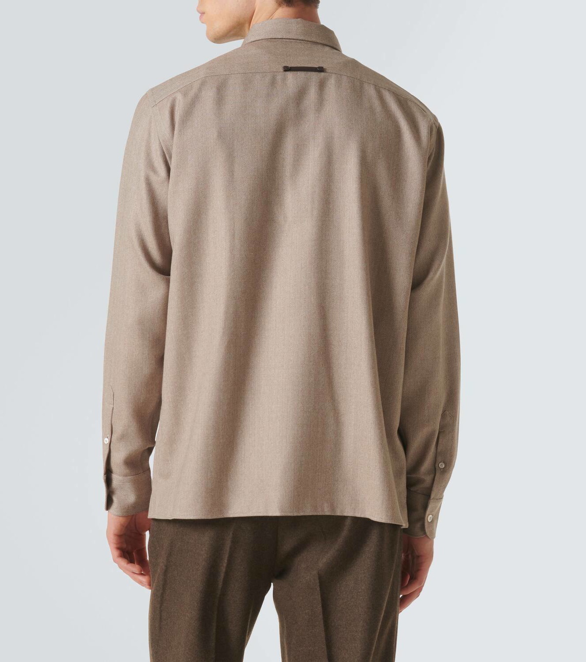 Berluti Herringbone wool shirt