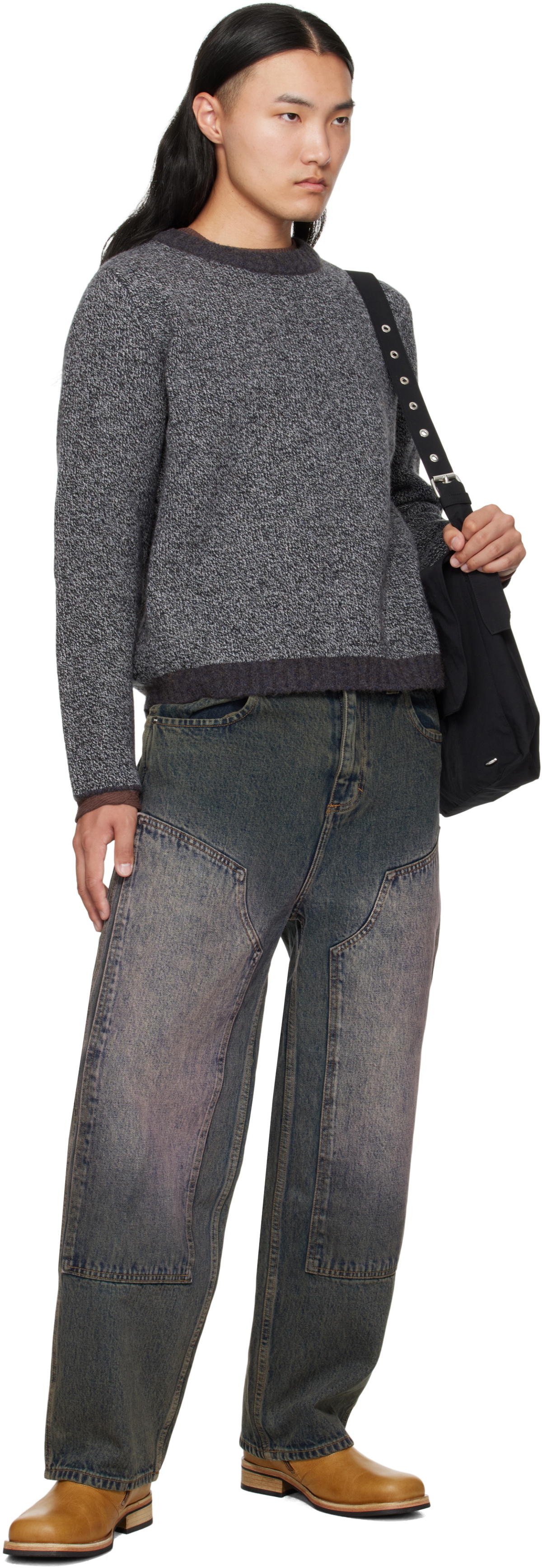 Eckhaus Latta Gray Yak Sweater