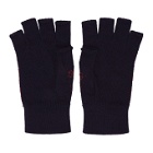 Gucci Navy and Red GG Supreme Fingerless Gloves