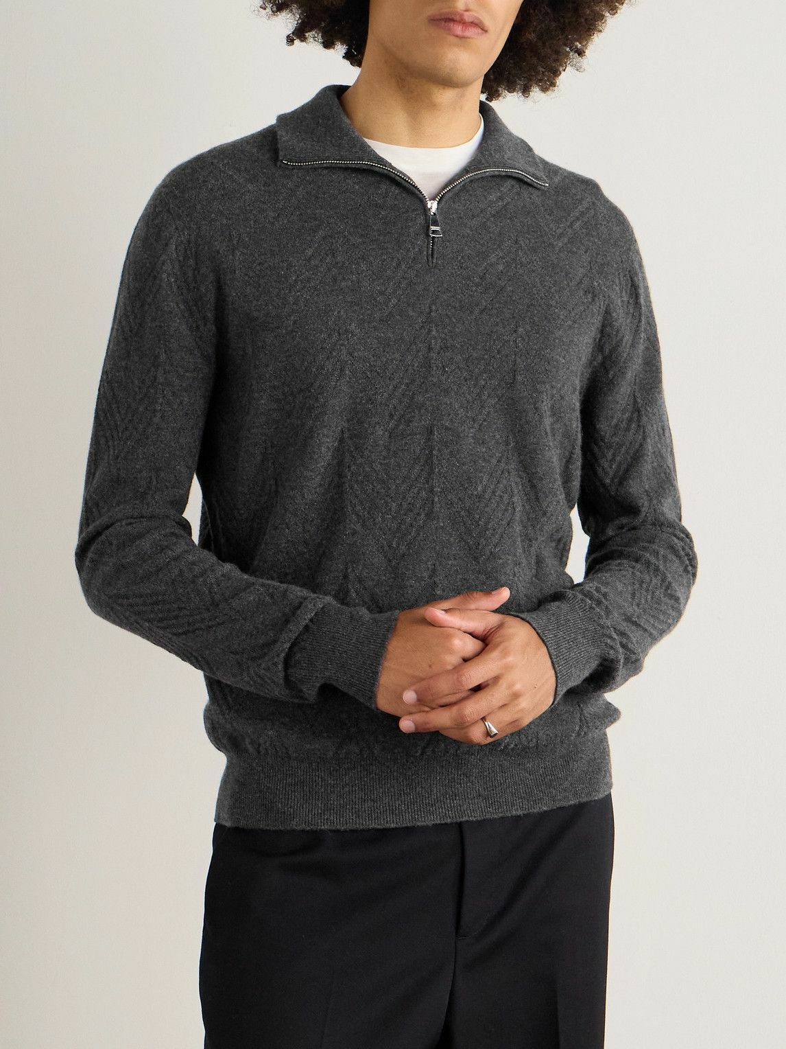 Missoni - Cashmere Half-Zip Sweater - Gray
