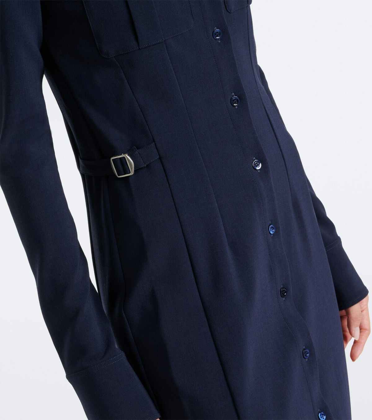 Mugler Wool-blend shirt dress