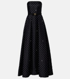 Elie Saab Belted polka-dot gown