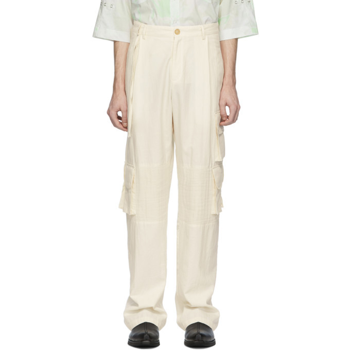 St-Henri Off-White Burning Desert Cargo Pants