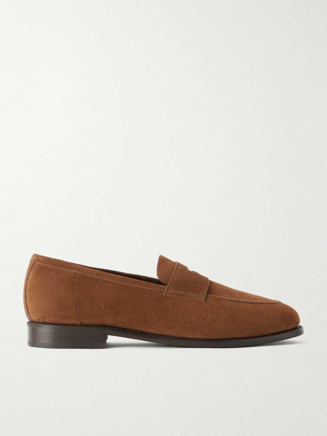 MORJAS - Suede Penny Loafers - Brown