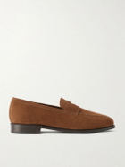 MORJAS - Suede Penny Loafers - Brown