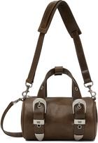 Marge Sherwood Brown Belted Log Washed Pull-Up Bag