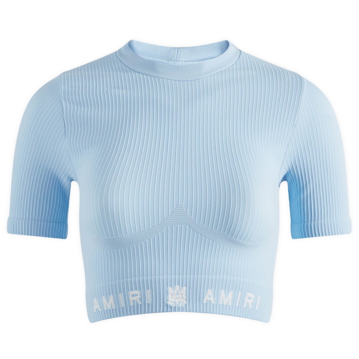 Photo: AMIRI Women's MA Ribbed Seamless Top in Cerulean