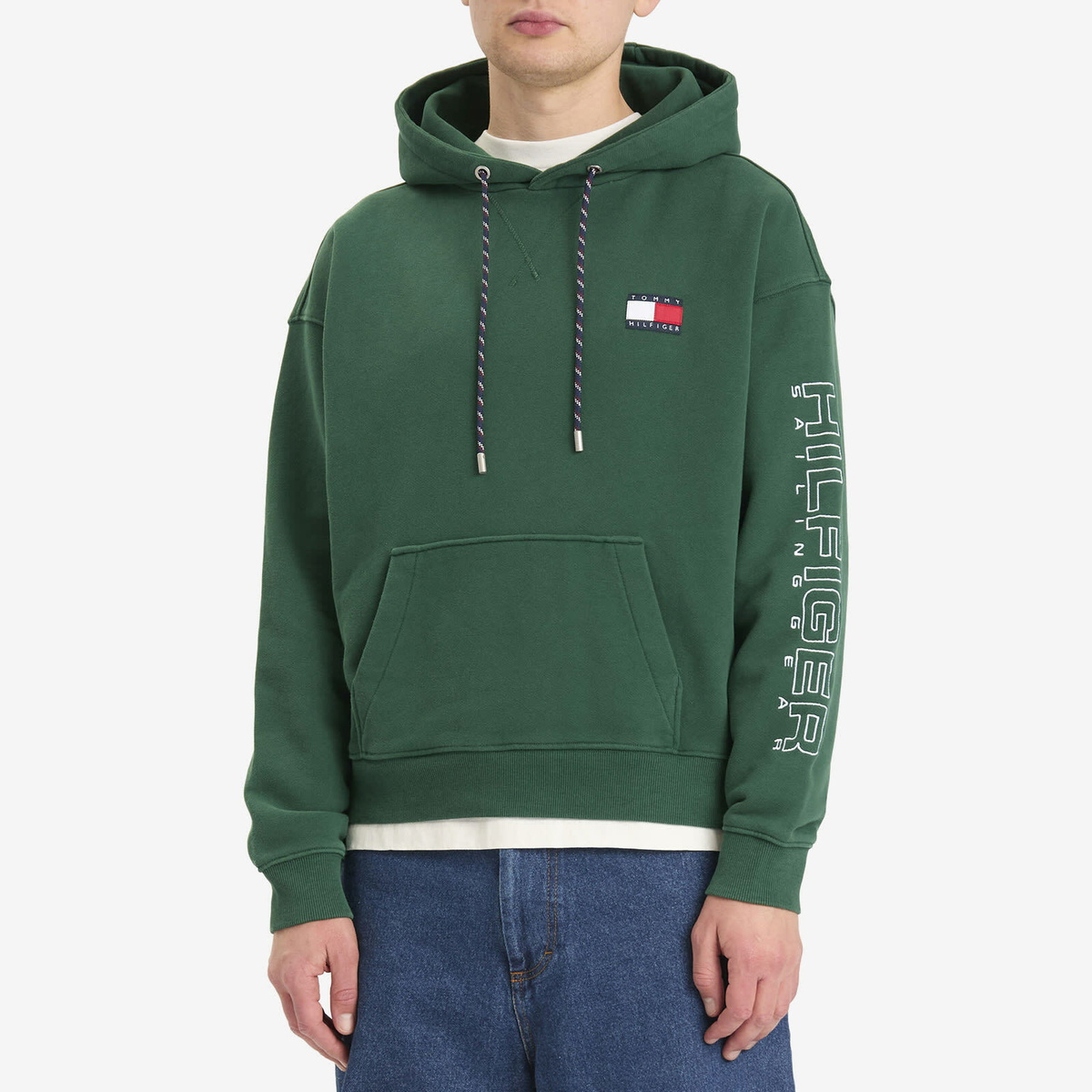 Tommy Jeans Men's Gi Sailing Hoodie in Green