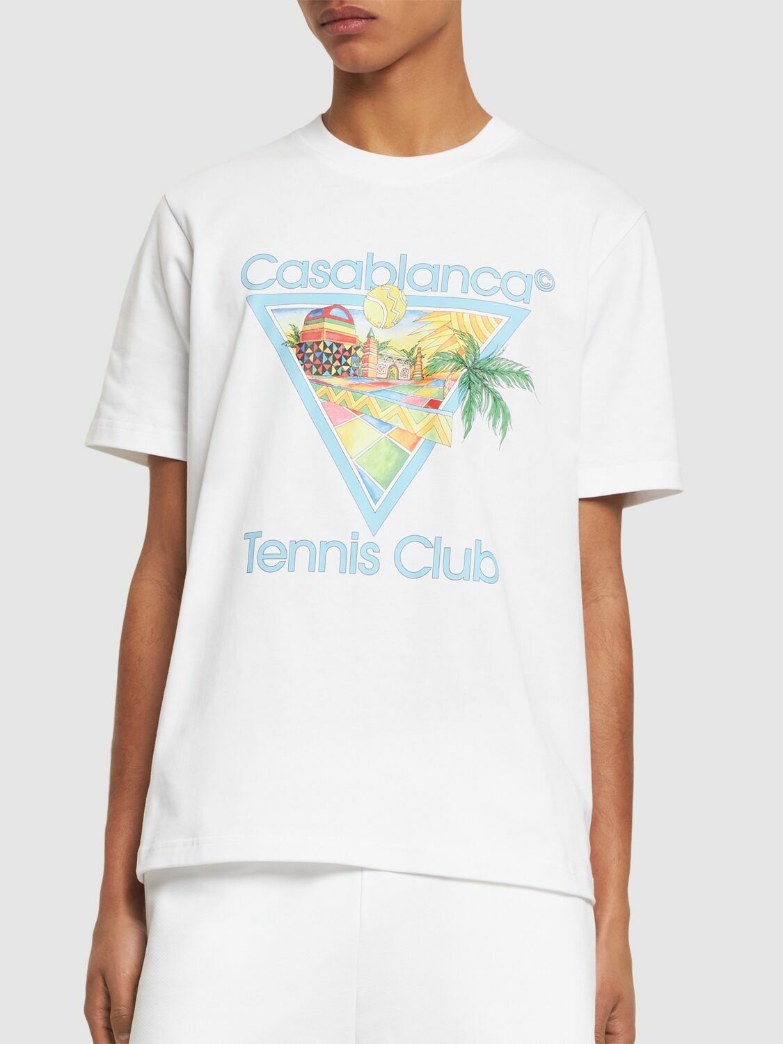 Tシャツ・カットソー Casablanca COTTON KNIT TENNIS SHIRT CASABLANCA Men's Knit Tennis Polo Shirt | Neiman Marcus
