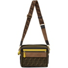 Fendi Khaki and Brown Medium Messenger Bag