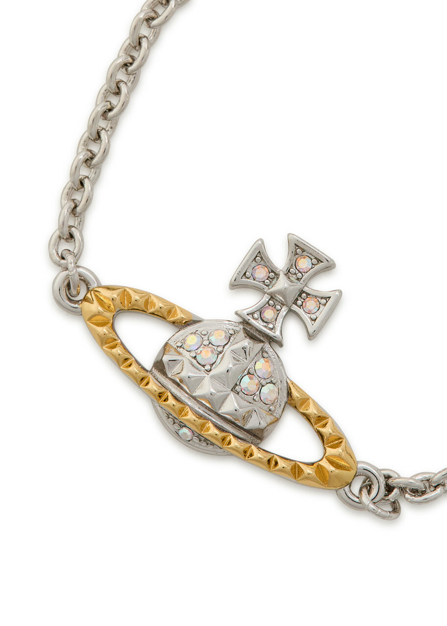 Vivienne Westwood Mayfair Bas Relief Two-toned Rhodium-plated Bracelet - Silver - One Size