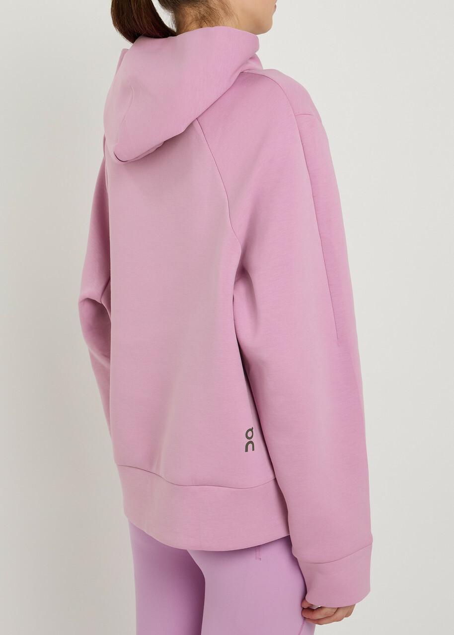 ON Focus Tech Hooded Cotton-blend Sweatshirt Light Purple