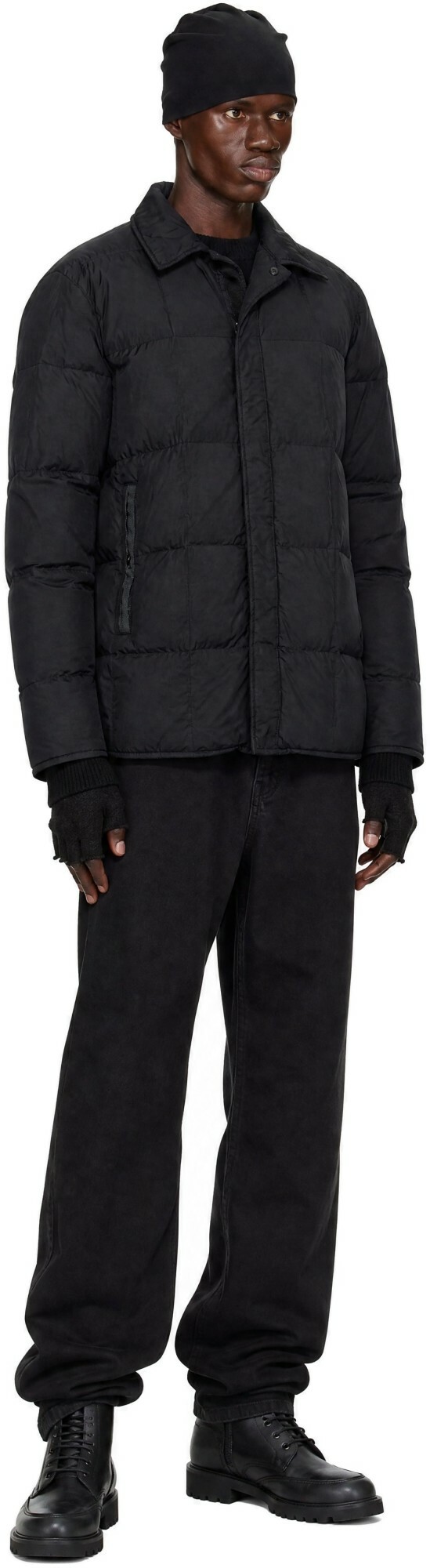 Stone Island Black 4100033 Micro Twill Down Jacket
